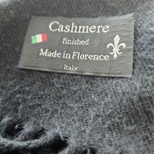 Cashmere Made in Florence Italy Black Cashmere Label Piece